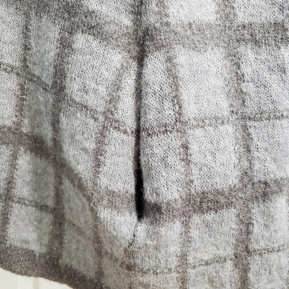 Gray Alpaca Wool Open Front Sweater Large - Picture 10 of 12